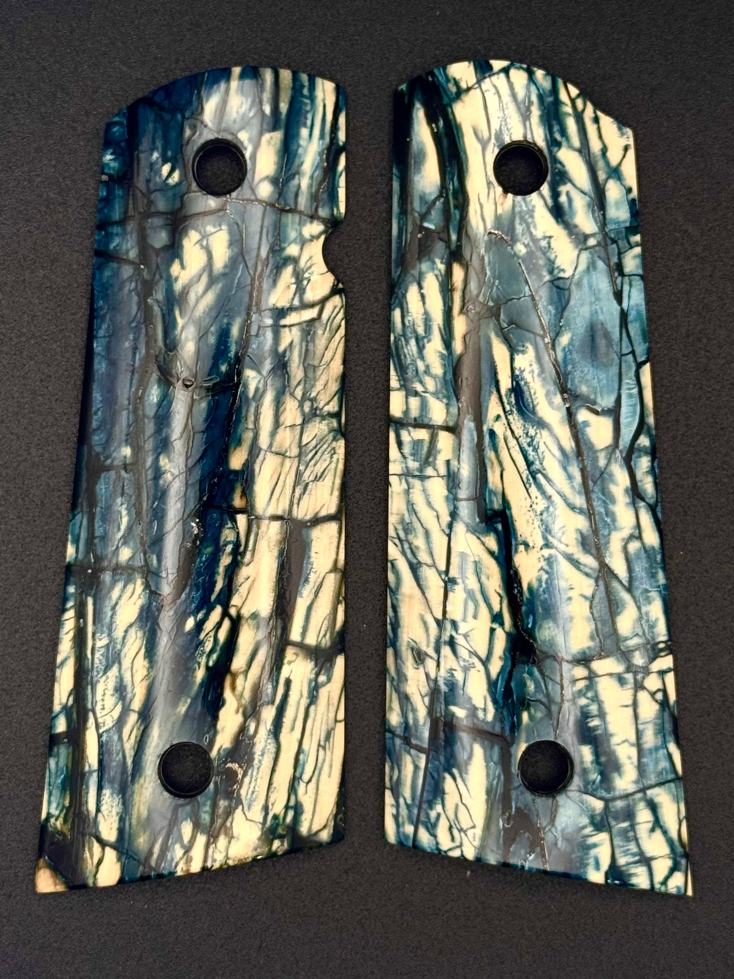 1911 MAMMOTH TUSK IVORY CROSSCUT-ZR SERIES BACKING