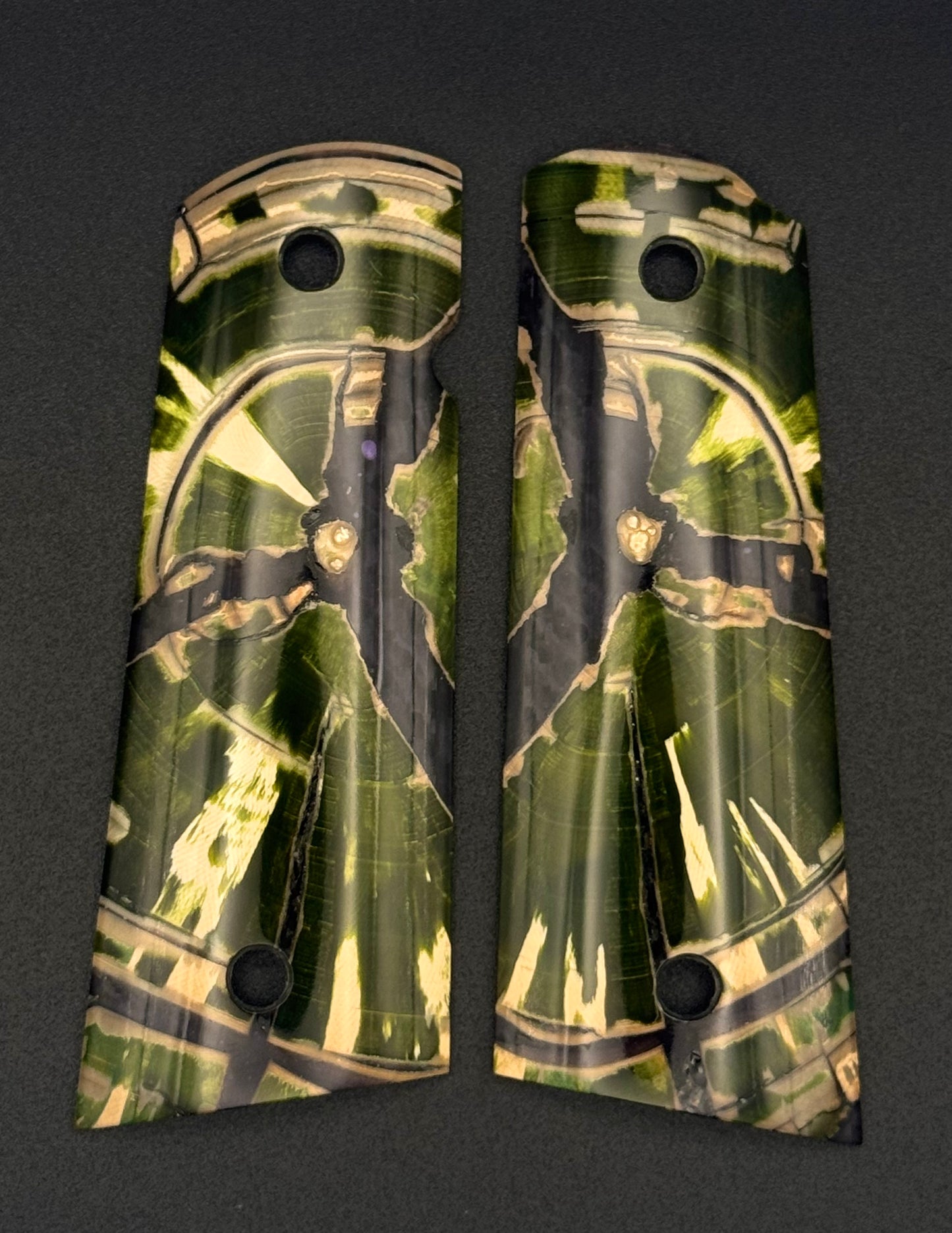 1911 MAMMOTH TUSK IVORY CROSSCUT-ZR SERIES BACKING