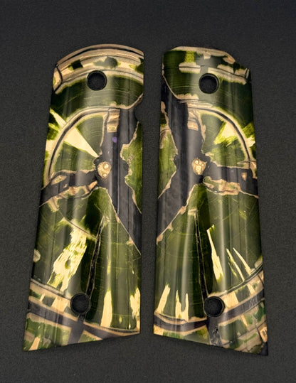 1911 MAMMOTH TUSK IVORY CROSSCUT-ZR SERIES BACKING