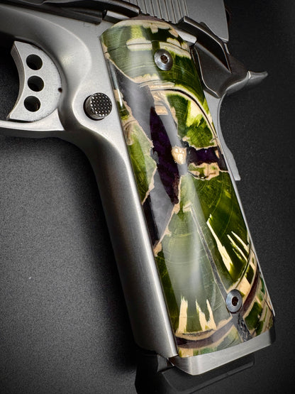 1911 MAMMOTH TUSK IVORY CROSSCUT-ZR SERIES BACKING